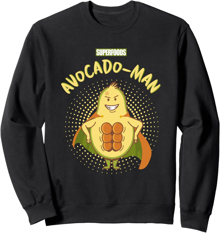 Avocado Man Superfood Superhelden Sweatshirt