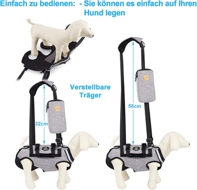 Ownpets Tragehilfe Geschirr, Hebegeschirr, Tragtuch für grosse Hunde, Ganzkörpergeschirr, Tragetasch