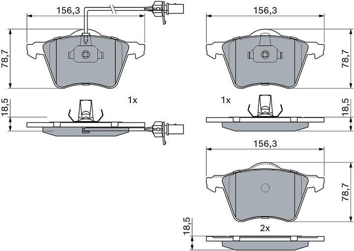 Bosch BP921 Bremsbeläge - Vorderachse - ECE-R90 Zertifizierung - vier Bremsbeläge pro Set