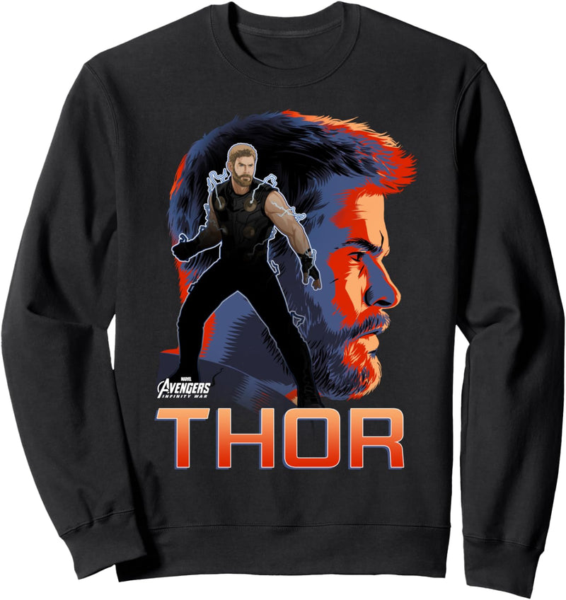 Marvel Infinity War Thor Big Head Profile Sweatshirt