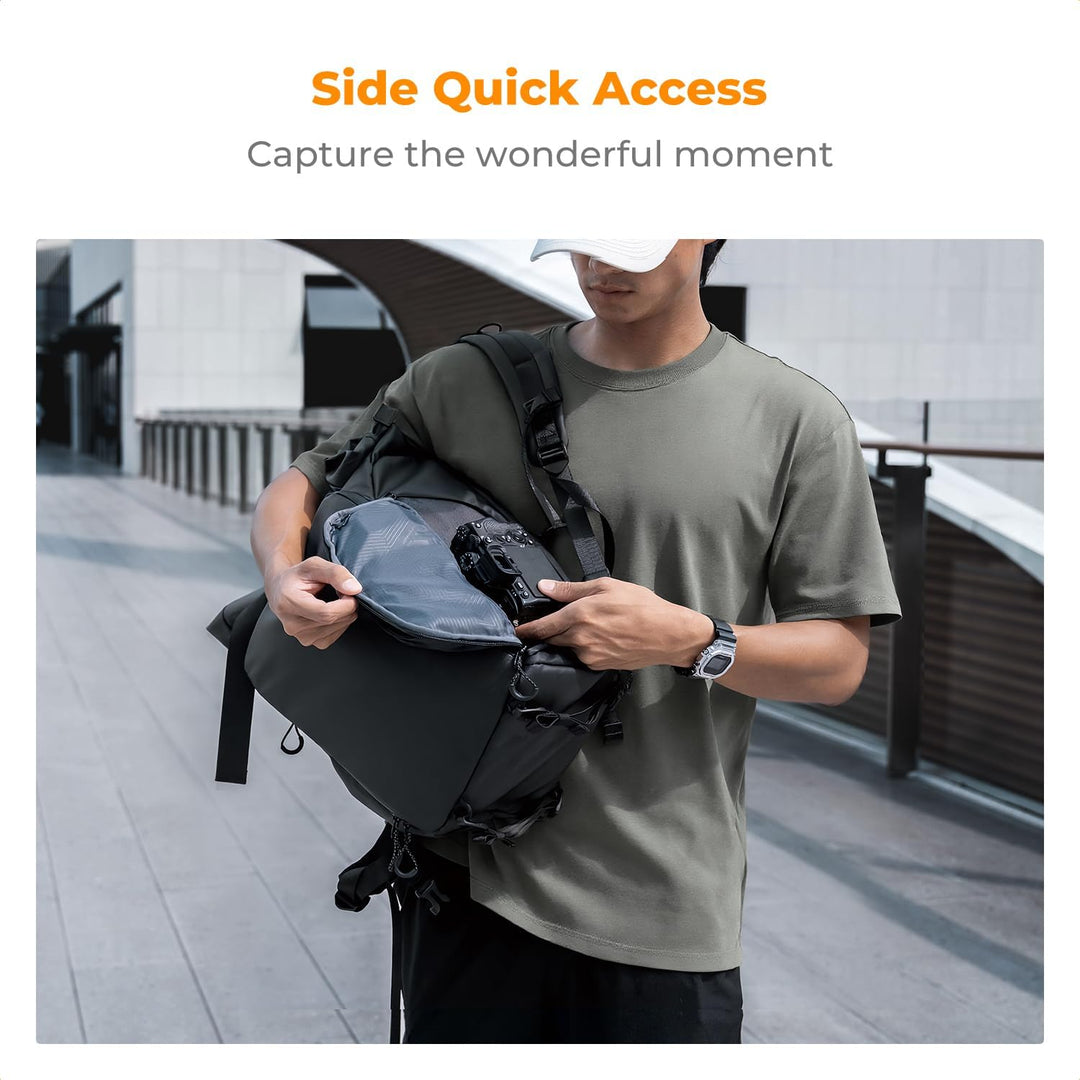 K&F CONCEPT Kamerarucksack Wasserabweisend, Fotorucksack Gross mit Erweiterbarem Volumen, Camera Bac