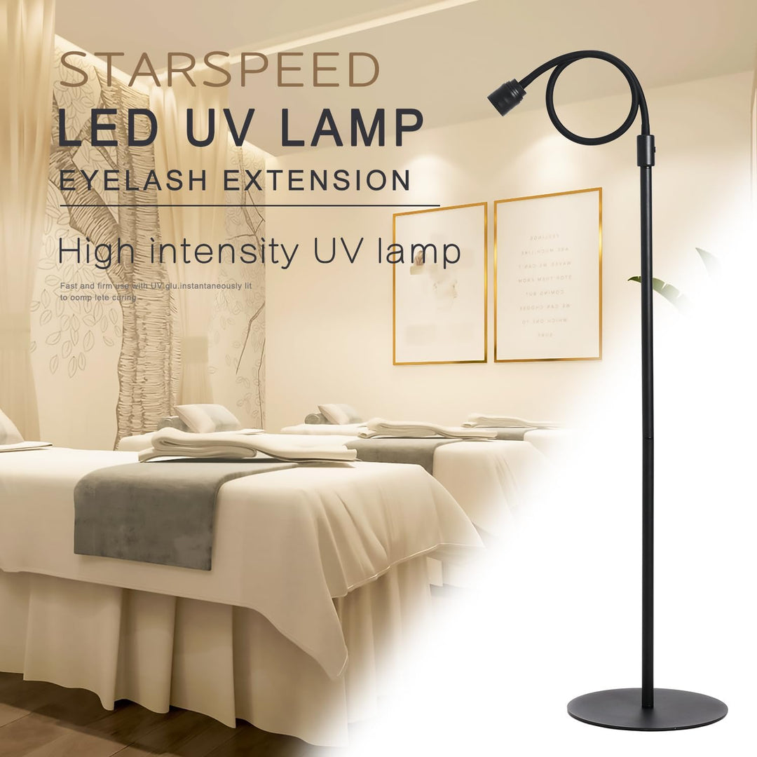 UV Wimpern Lampe, 10W LED-UV-Licht für Lichthärtenden Anwendungen, Schwanenhals Wimpernlicht, Goosen
