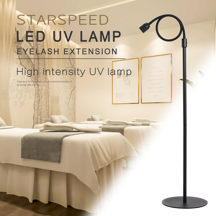 UV Wimpern Lampe, 10W LED-UV-Licht für Lichthärtenden Anwendungen, Schwanenhals Wimpernlicht, Goosen