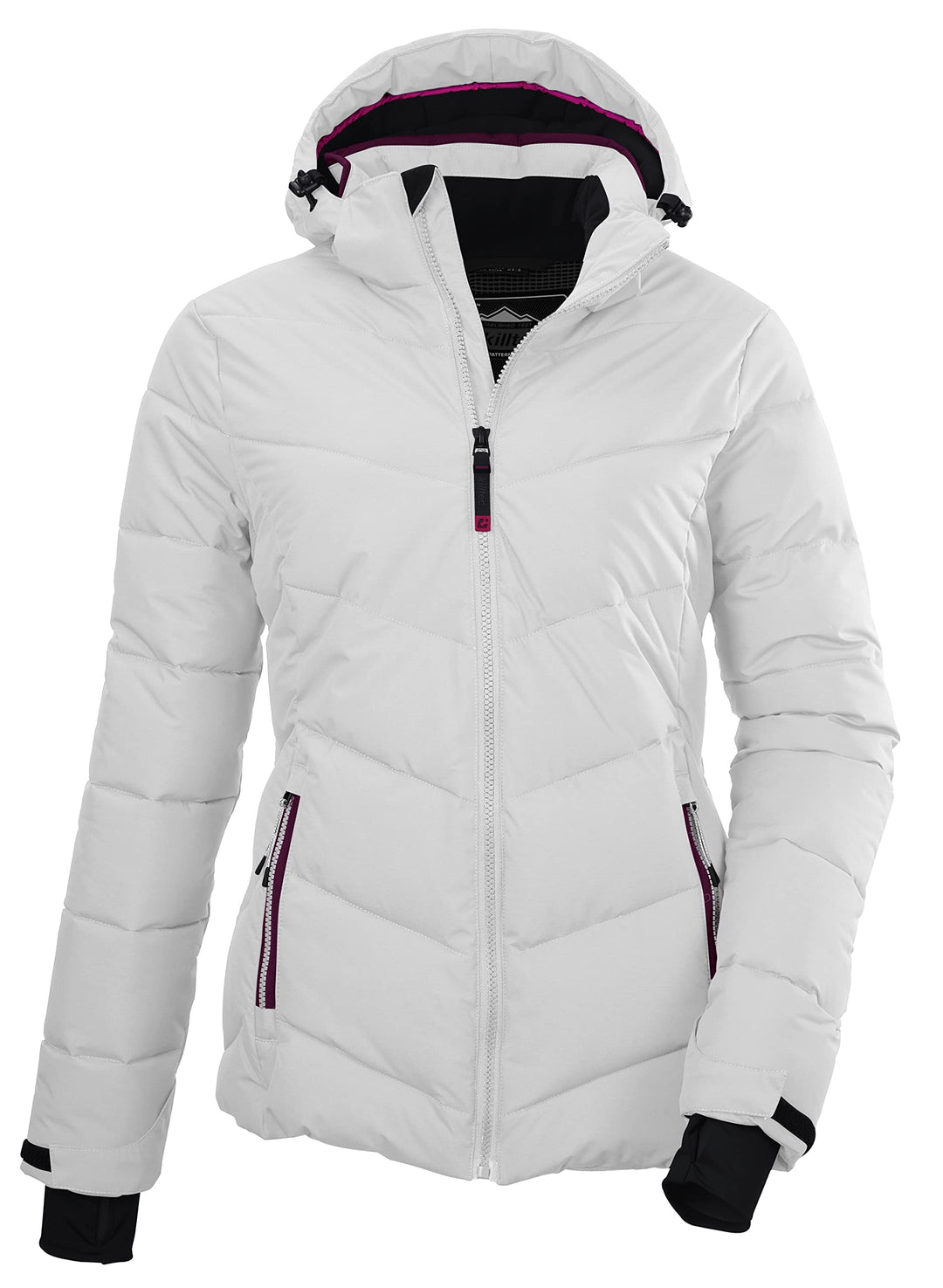 Killtec Damen Ksw 289 Wmn Ski Jckt Steppjacke/Skijacke mit abzippbarer Kapuze und Schneefang 38 hell