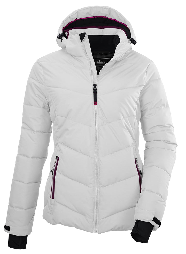 Killtec Damen Ksw 289 Wmn Ski Jckt Steppjacke/Skijacke mit abzippbarer Kapuze und Schneefang 38 hell