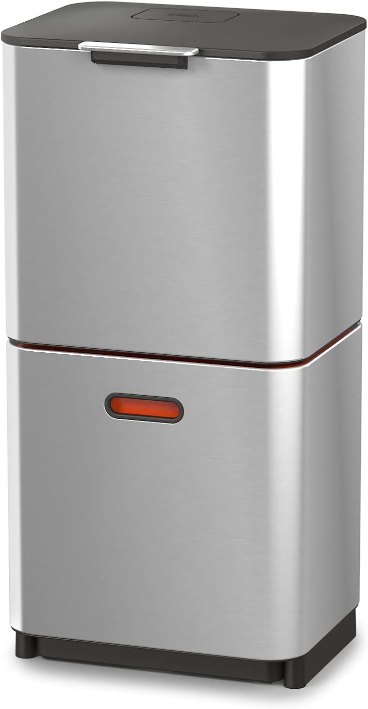 Joseph Joseph 30060 Totem Max. 60-Liter-Mülltrennungs- und Recyclingeinheit - Rostfreier Stahl Rostf