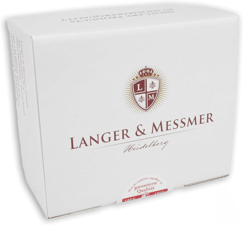 Langer & Messmer 4er-Set Schuhbürsten aus Rosshaar für die professionelle Schuhpflege von Schuhen au