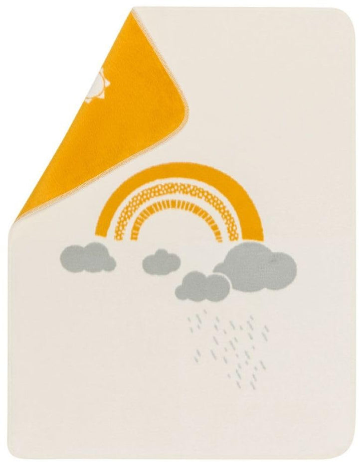 David Fussenegger Babydecke Maja 'Regenbogen' 75 x 100 cm Rohweiss