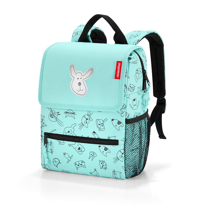 reisenthel backpack kids Kinder-Rucksack 21 x 28 x 12 cm/5 l cats and dogs mint, Cats And Dogs Mint
