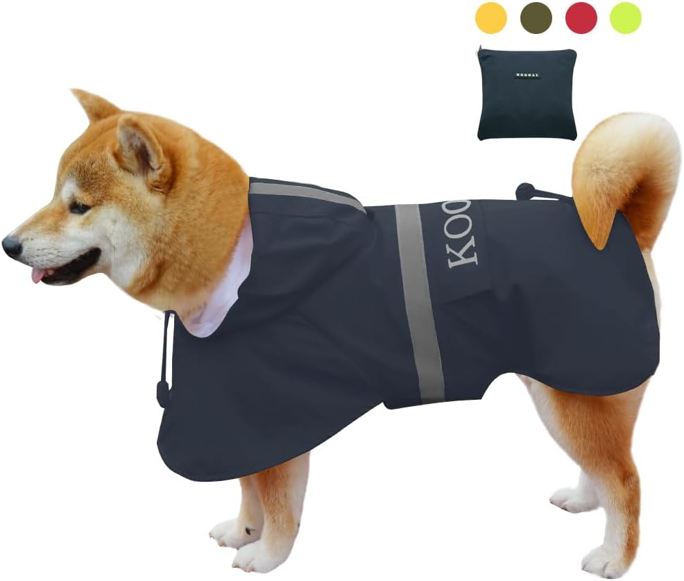 Grosse Hunde Regenjacken Mit Kapuze,Hunde Regenmantel,Mit Reflektierenden Sicherheitsstreifen, Wasse