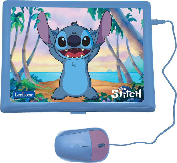Lexibook, Disney Stitch, zweisprachiger deutsch/englischer Lerncomputer, Spielzeug für Kinder mit 12