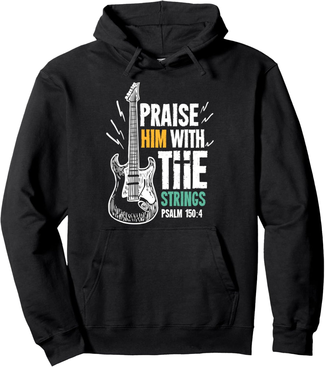 Loben Sie ihn mit den Saiten für einen Gitarristen Pullover Hoodie