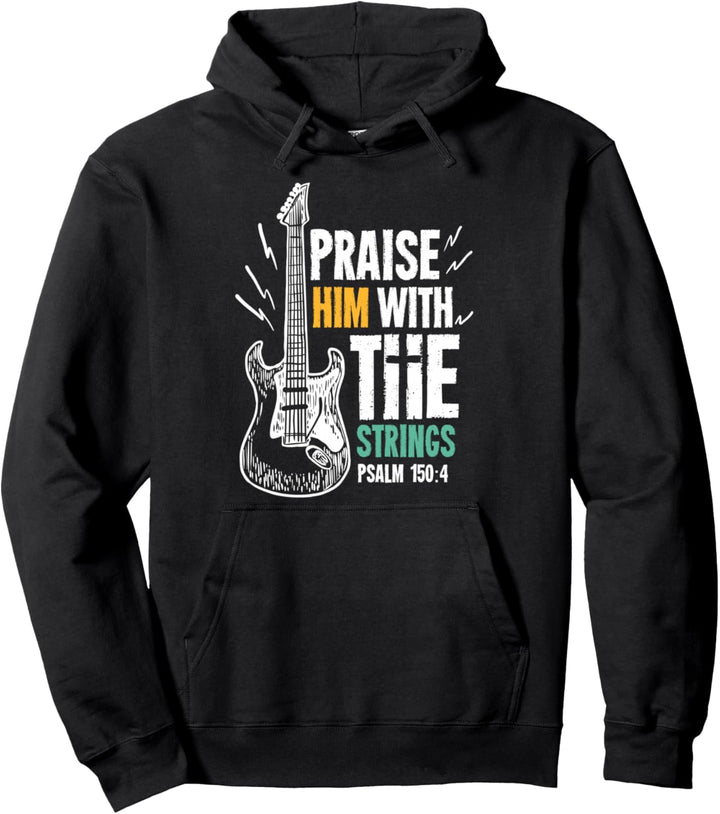 Loben Sie ihn mit den Saiten für einen Gitarristen Pullover Hoodie