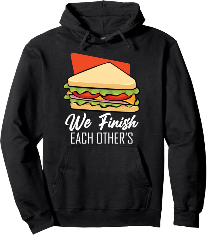 Sandwiches Pärchen Valentinstag Ehemann Ehefrau Partnerlook Pullover Hoodie