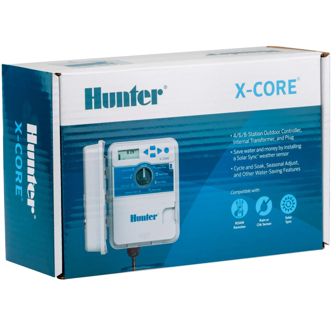 Hunter Sprinkler XC600 X-Core 6-Station Bewässerungsregler für den Aussenbereich, klein, grau