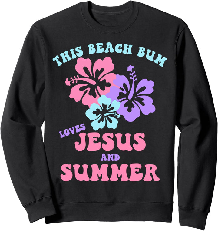 Groovy Beach Bum im Retro-Stil, christlich Sweatshirt