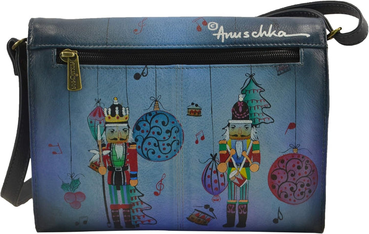 Anuschka handbemalte Ledertaschen für Damen, handgemachtes Geschenk für Frauen, Damen Schultertasche