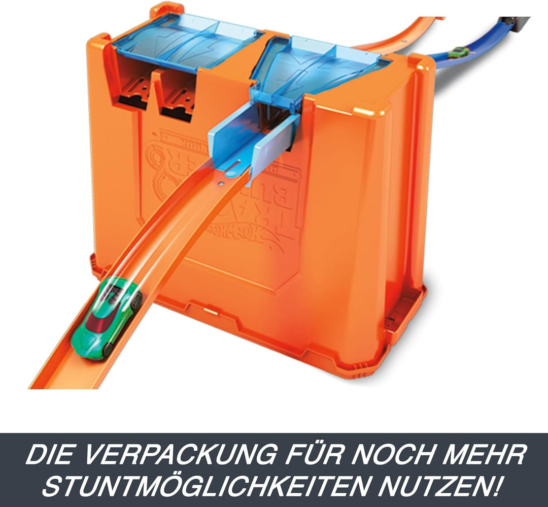 Hot Wheels GGP93 - Track Builder Stunt Box, Spielzeug Autorennbahn, Kinderspielzeug-Geschenkset für