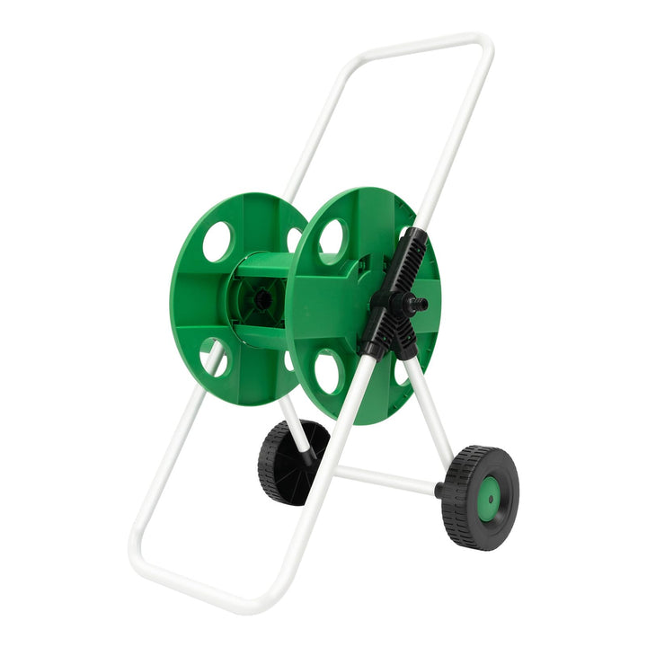 Schlauchwagen 50m, Gartenschlauch Schlauchtrommel 1/2 Zoll, Fahrbarer Schlauchaufroller mit Handkurb
