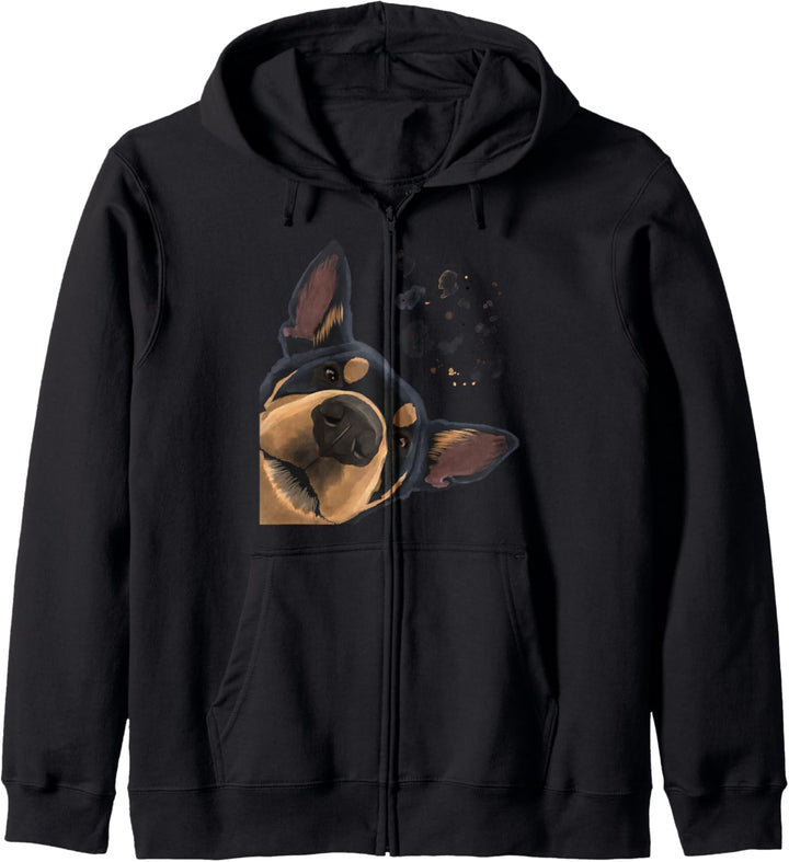 Neugieriger Hund Australian Kelpie Kapuzenjacke