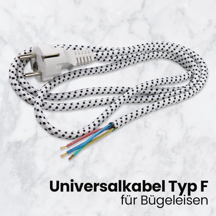 Anakel Home Anschlussleitung 3x1,5 Netzkabel Anschlusskabel Schukostecker für Dampfbügeleisen