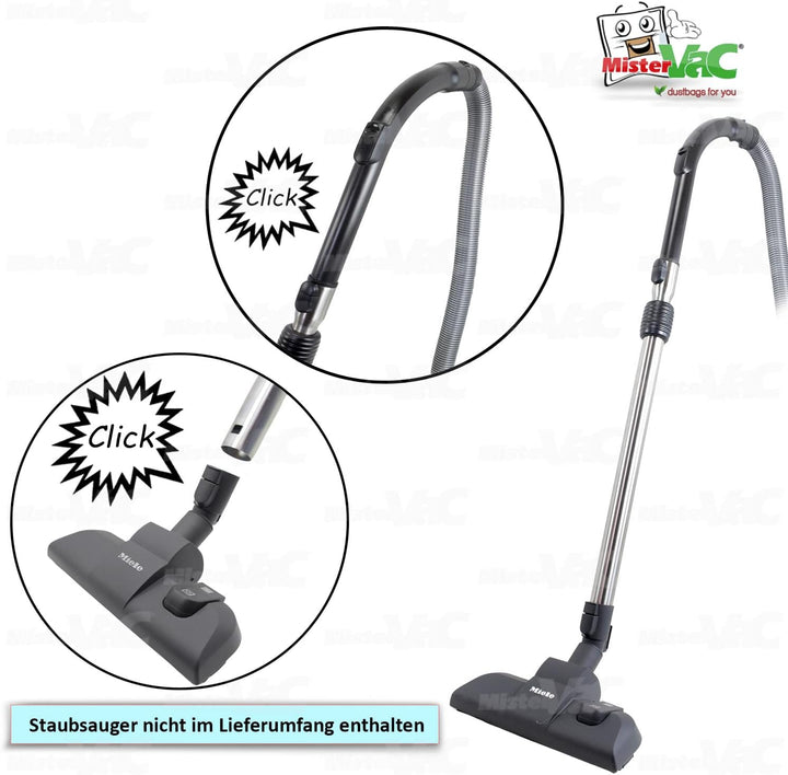 MisterVac | Teleskop-Staubsaugerrohr kompatibel mit Miele Blizzard CX1 Excellence EcoLine SKCP3 HS16