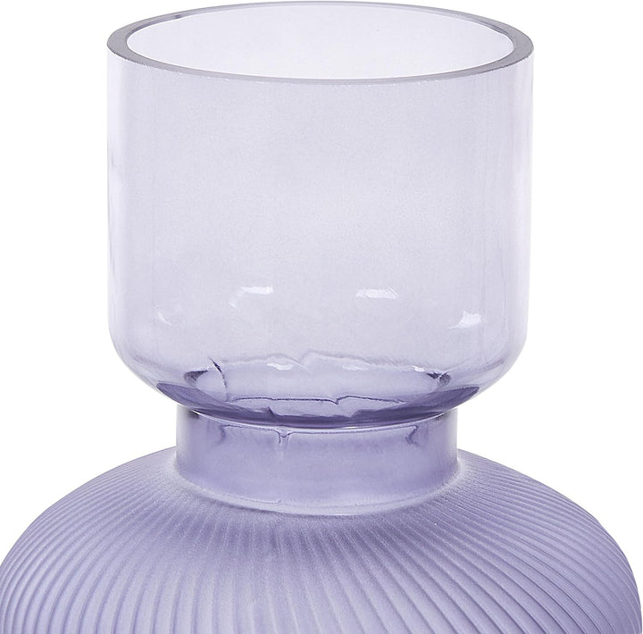 Deko Blumenvase Glas violett 24 cm organische Form mit schmalem Hals Rodia
