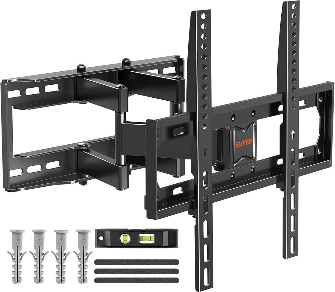 ELIVED Schwenkbare TV Wandhalterung für 26-65 Zoll Flach&Curved Fernseher oder Monitor bis zu 40kg,