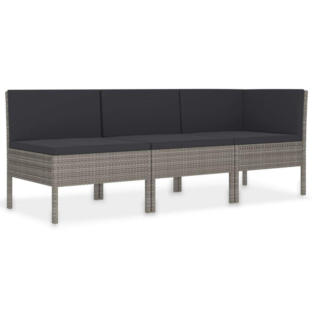 Tidyard 3-TLG.Garten-Lounge-Set Gartenmöbel-Set Gartenset Mobel Sofagarnitur Gartensofa Gartengarnit