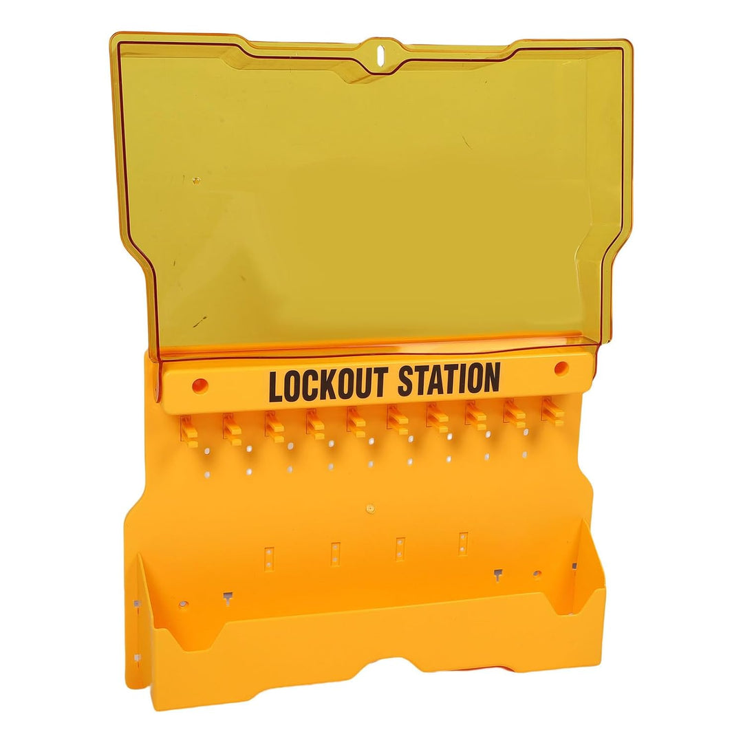 Sorandy Lockout -Tagout -Station, Lock Out Kit mit Abdeckung für die Aufbewahrung, Wandmontierte Ele