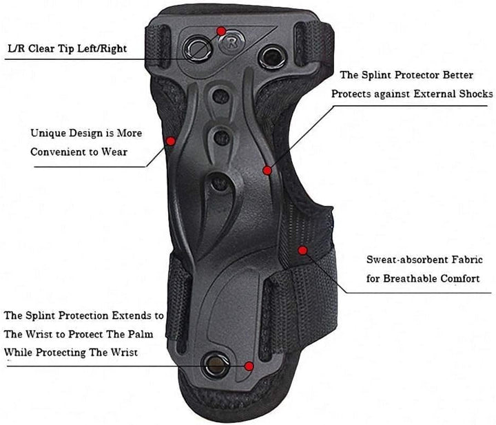 CTHOPER Handgelenkschoner Inliner, Skating Snowboard Handschutz Protektoren Erwachsene für Handschuh