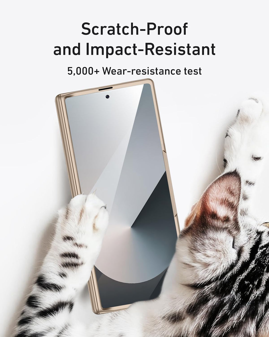 Miimall Kompatibel mit Samsung Galaxy Z Fold 7 Hülle mit Displayschutz Anti-SPY, [Magnetischer Schar