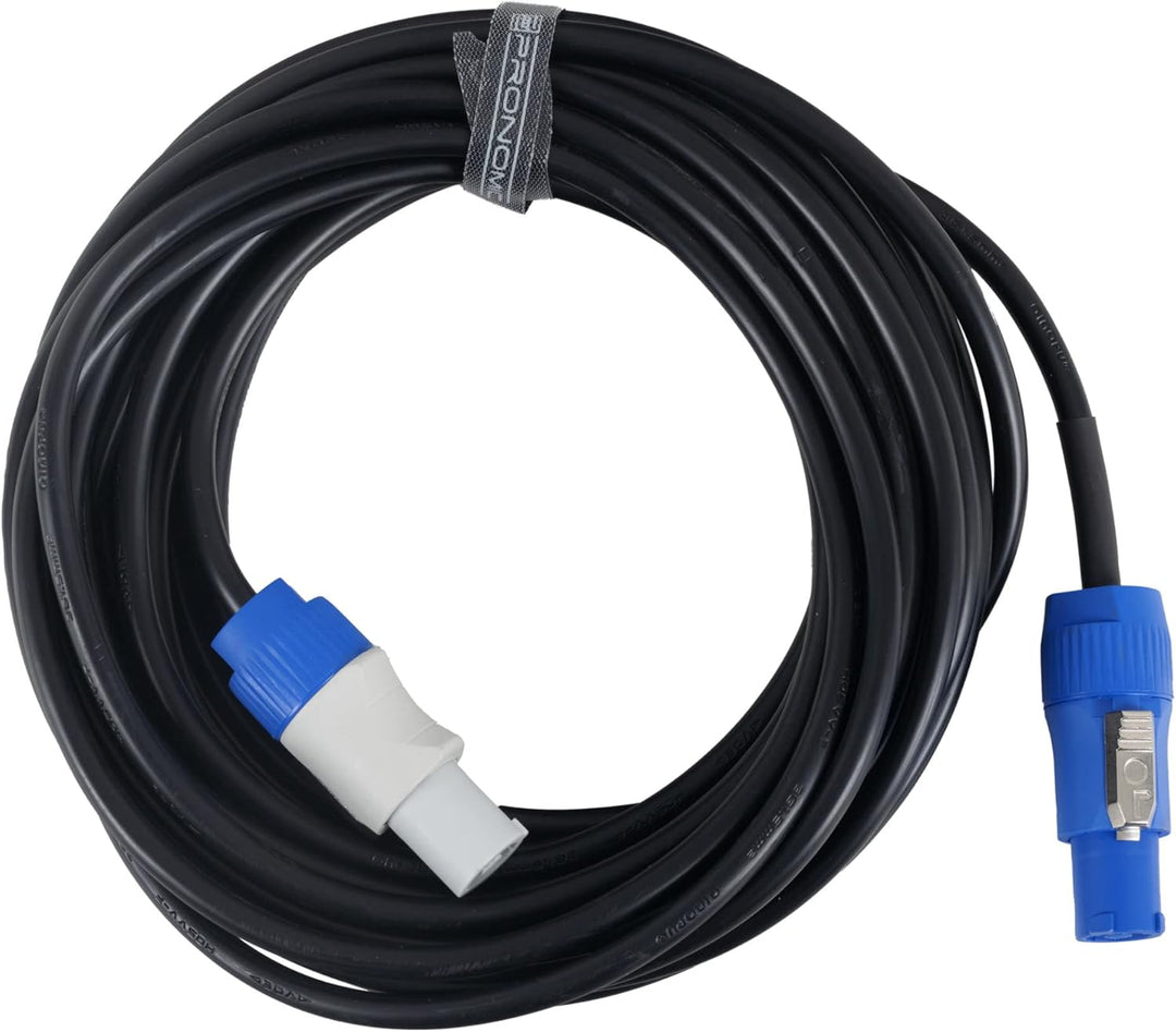 Pronomic Power Twist 10 Stromkabel Set - 2 Kabel zur Stromversorgung von Aktiv-Lautsprechern und Sch