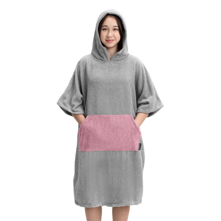 HOMELEVEL Surf und Badeponcho für Kinder - Poncho Handtuch - Badeponcho - Bademantel für Kinder - 10