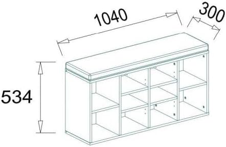 Casa Vital Schuhregal COPYE, weiss, 104x30x54 cm