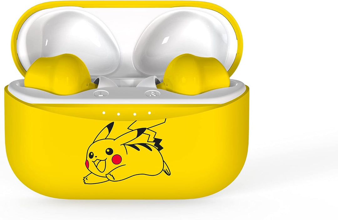 OTL Technologies Bluetooth-Kopfhörer V5.0 für Kinder Pokemon Pikachu mit Ladebox, gelb, one Size