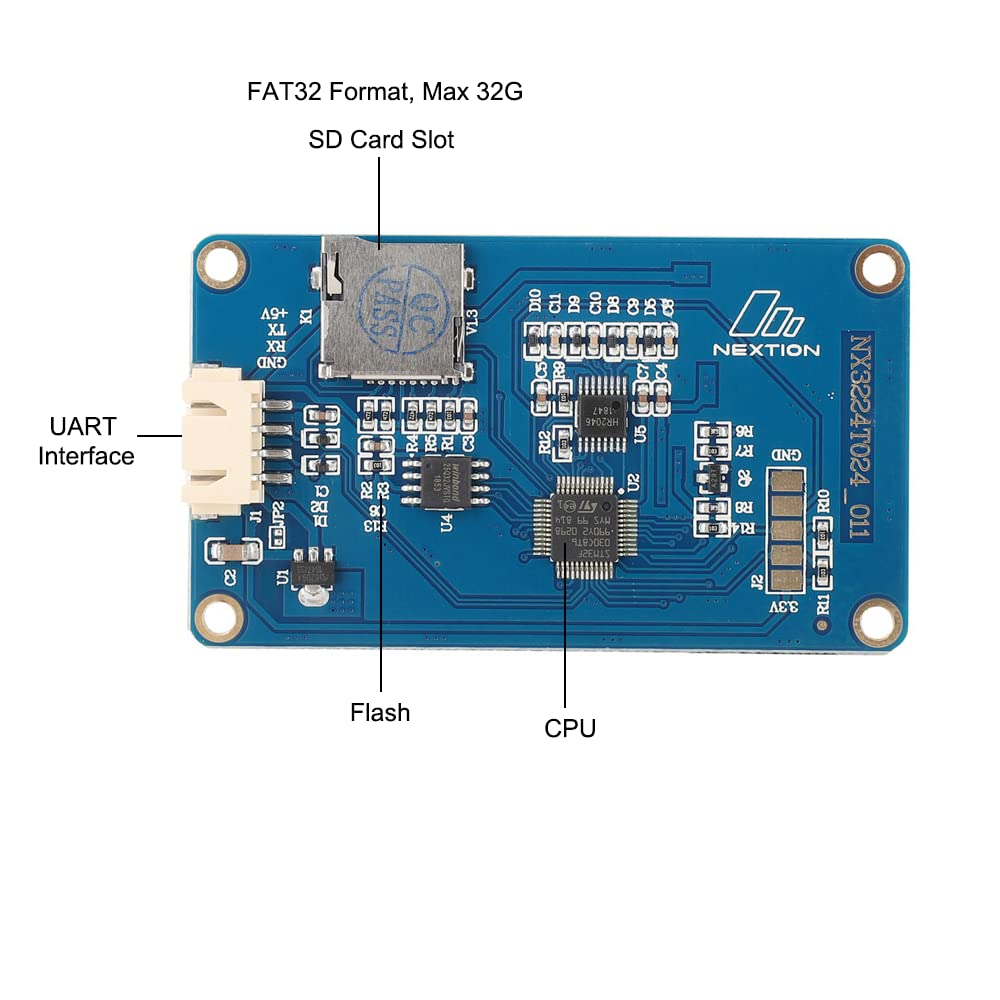Aihasd English Nextion 2.4" TFT 320 x 240 Resistive Touch Screen UART HMI LCD Module Display Panel f