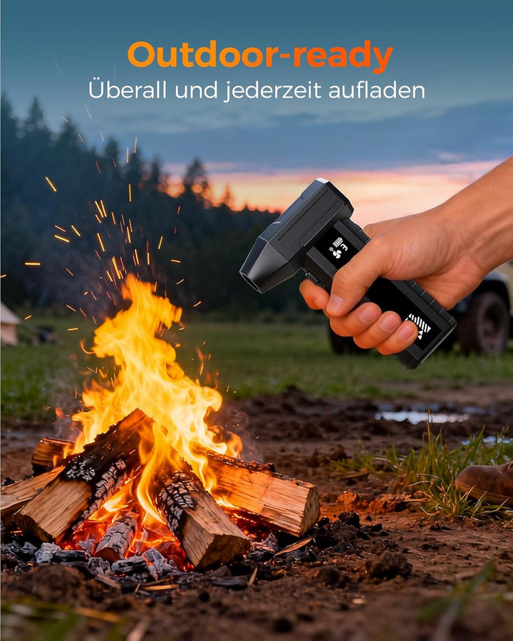 Druckluftspray Alternative, Elektrischer Air Duster mit 200.000 U/min Turbo Gebläse, 10500 mAh Akku