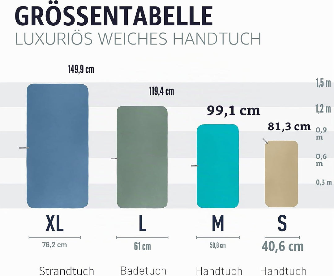 Sea to Summit - Tek Towel Reisehandtuch - Badetuch - Weiches Frottee - Saugfähig &amp; Schnelltrocknend
