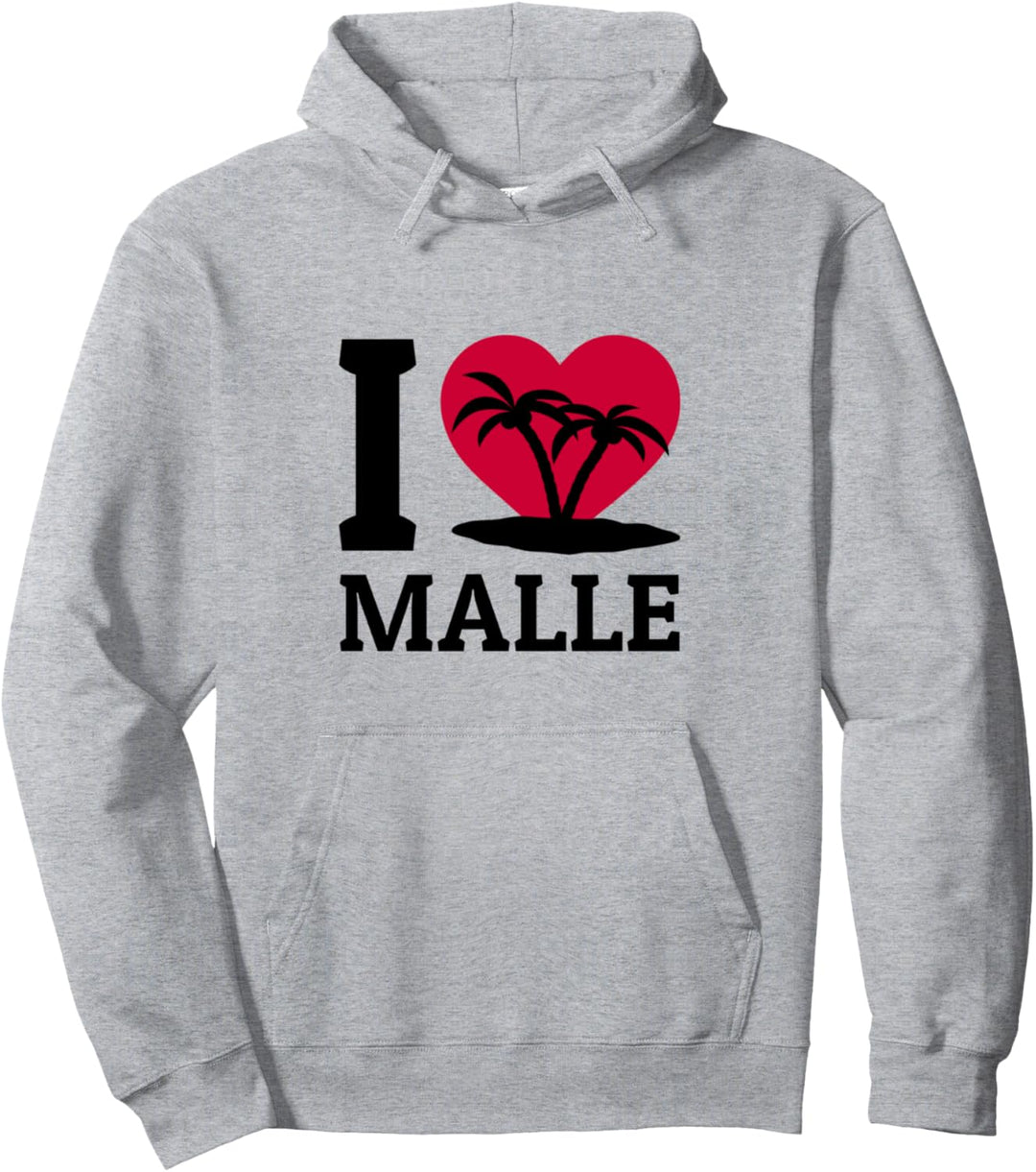 I Love Malle Partyurlaub Saufen Mallorca Feiern Urlaub Pullover Hoodie