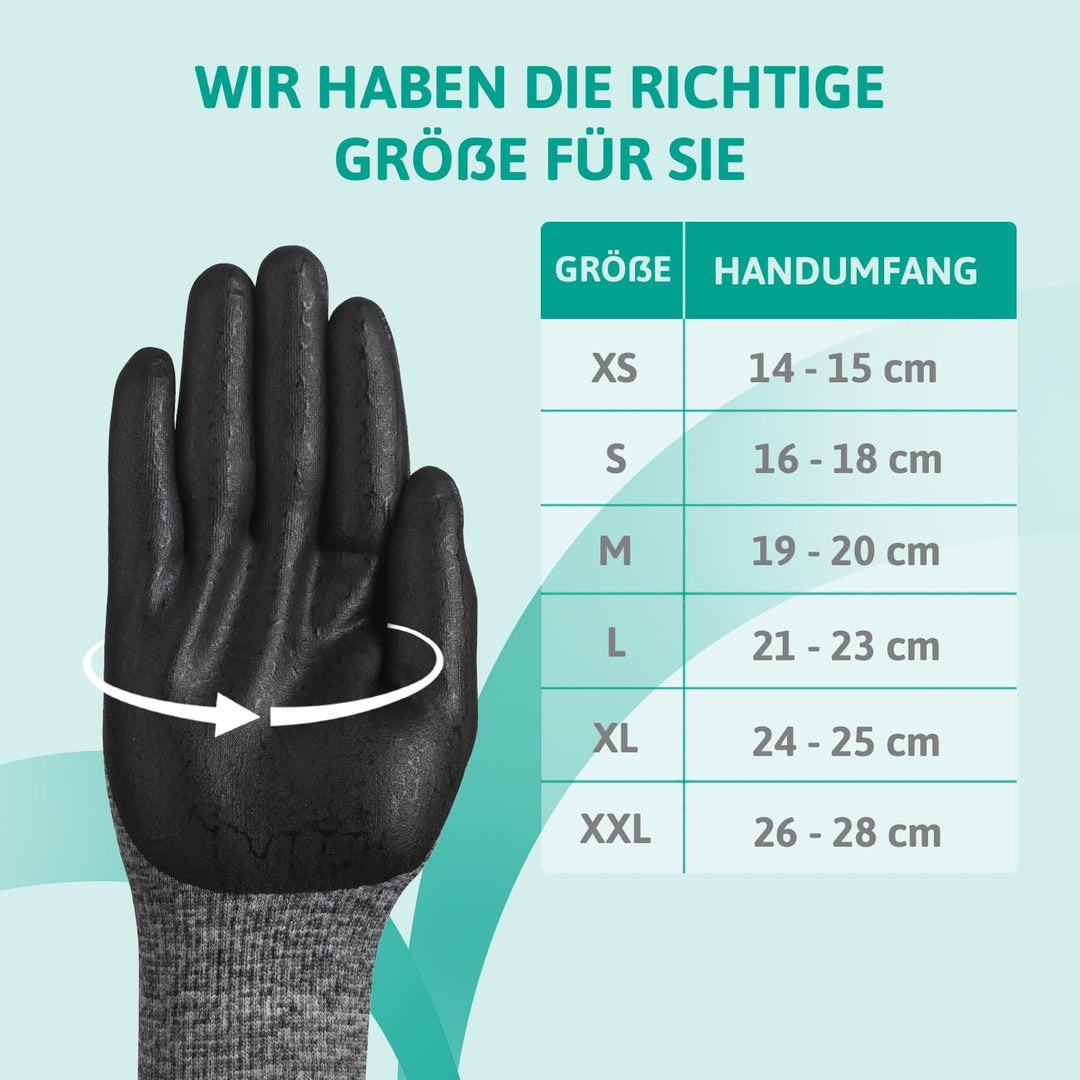 Ansell HyFlex 11-801 Professionelle Arbeitshandschuhe, Rutschfeste Nitril-Beschichtung, Industrie-Sc