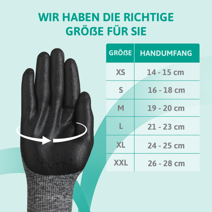 Ansell HyFlex 11-801 Professionelle Arbeitshandschuhe, Rutschfeste Nitril-Beschichtung, Industrie-Sc