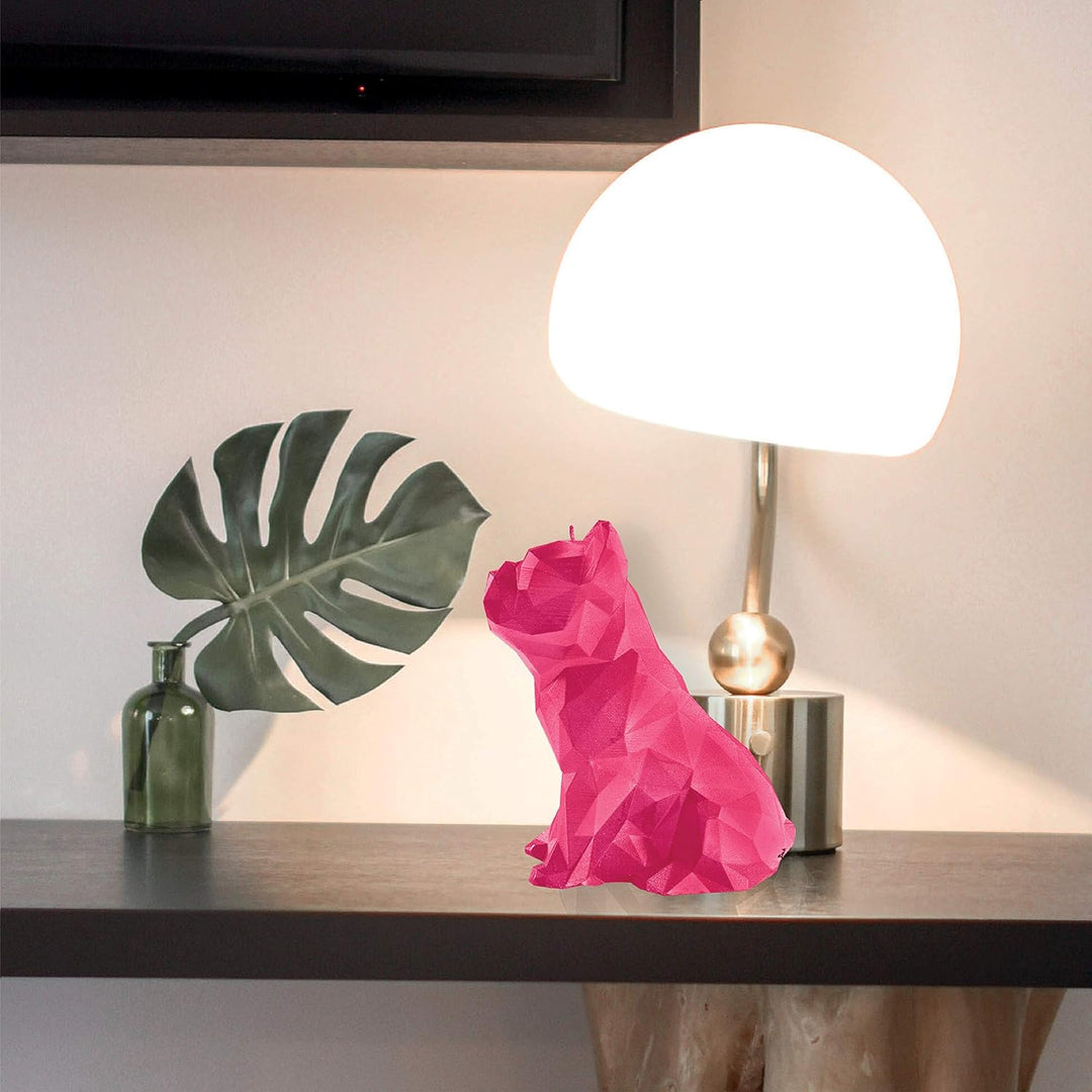 Candellana Handmade Bulldog Low-Poly Kerze Geschenk- Lustig - Dekorative Kerze - Home Décor - Gesche