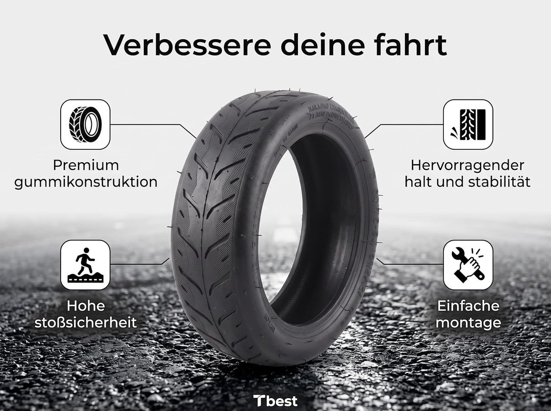 50/75 6,1 Elektro-Scooter-Reifen, Vollreifen, Elektro-Scooter, Vollreifen, Gummirillen, Hervorragend