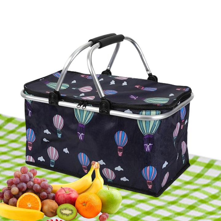 Korb für Picknick, Strandpicknickkorb | 30L tragbarer Outdoor-Picknickkorb,Oxford-Stoff-Picknicktasc