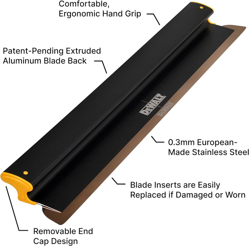 DEWALT Trockenbau Skimmingklinge, 81,3 cm | Pro-Grade | extrudiertes Aluminium & europäische Edelsta