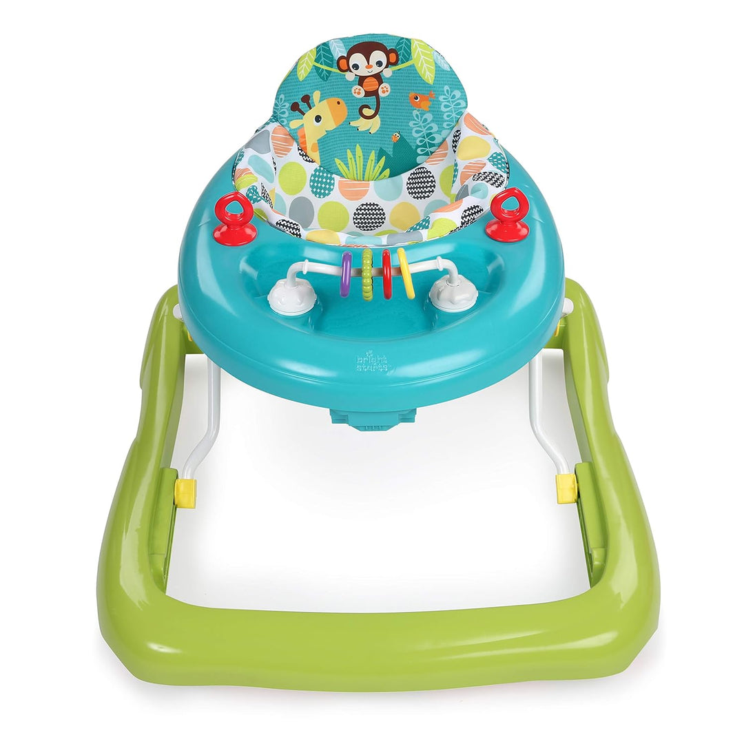 Bright Starts, Giggling Safari, Lauflernhilfe mit Spielzeuge, Perlenschiebespielzeug, 3 Höheneinstel