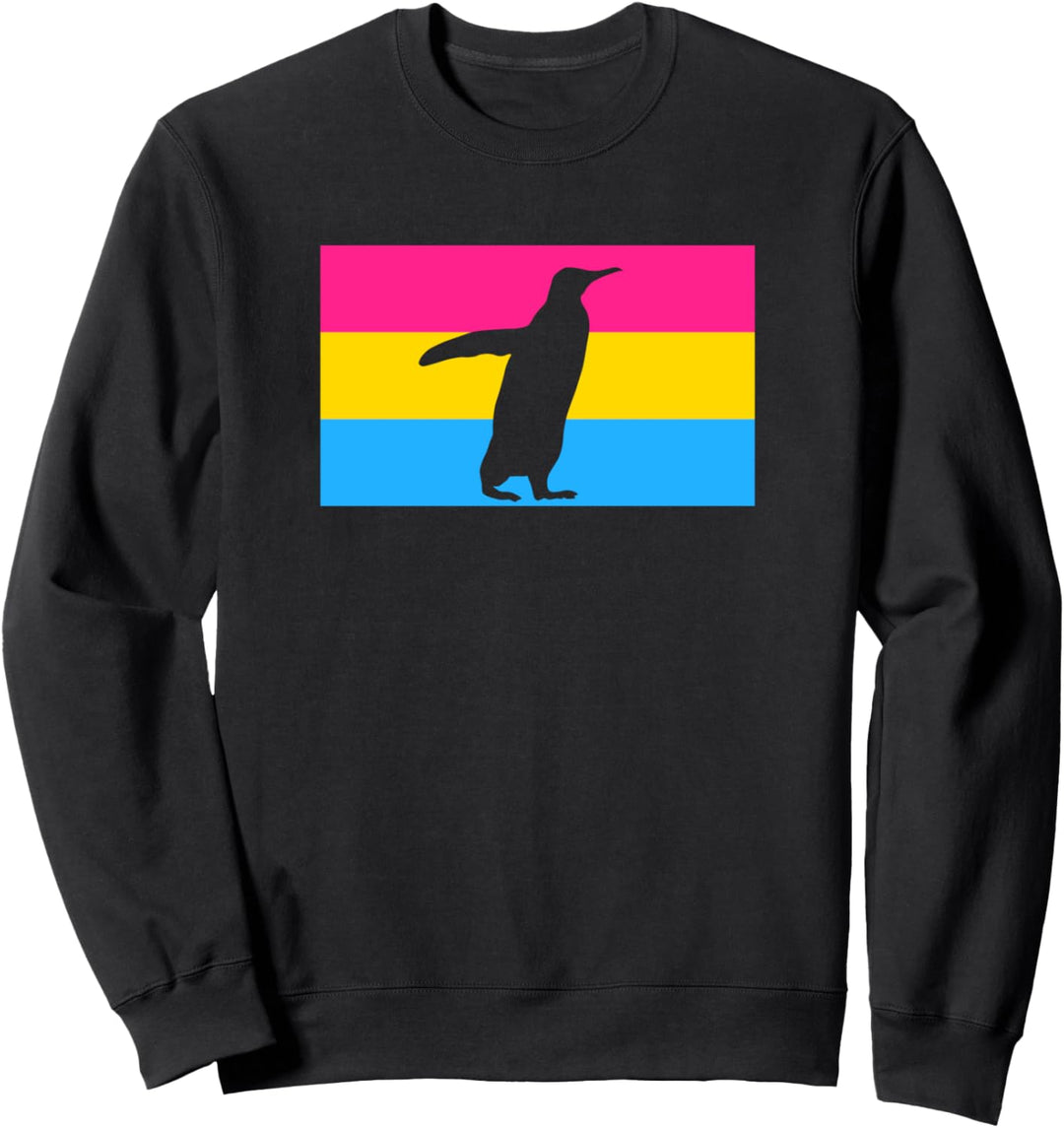 Cute Arctic Penguin Love Pansexual Pride Flag Aesthetic Sweatshirt