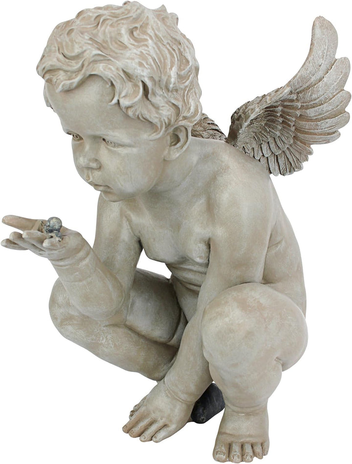 Design Toscano Cherub Statue Des Lebens Rätsel, Masse: 23 x 29 x 38 cm 2.25 kg