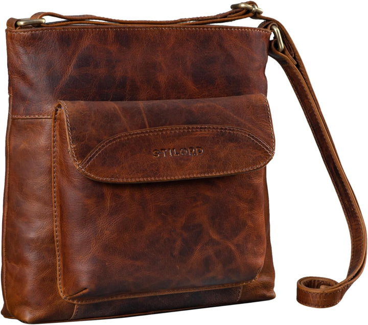 STILORD 'Tara' Kleine Handtasche Damen Crossbody Leder Elegante Umhängetasche für Frauen Ledertasche
